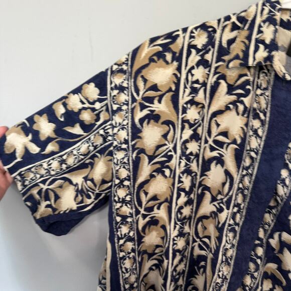 Vintage Lemon Grass Button Down Hawaiian Tropical Shirt Men's Size Large - Picture 2 of 6